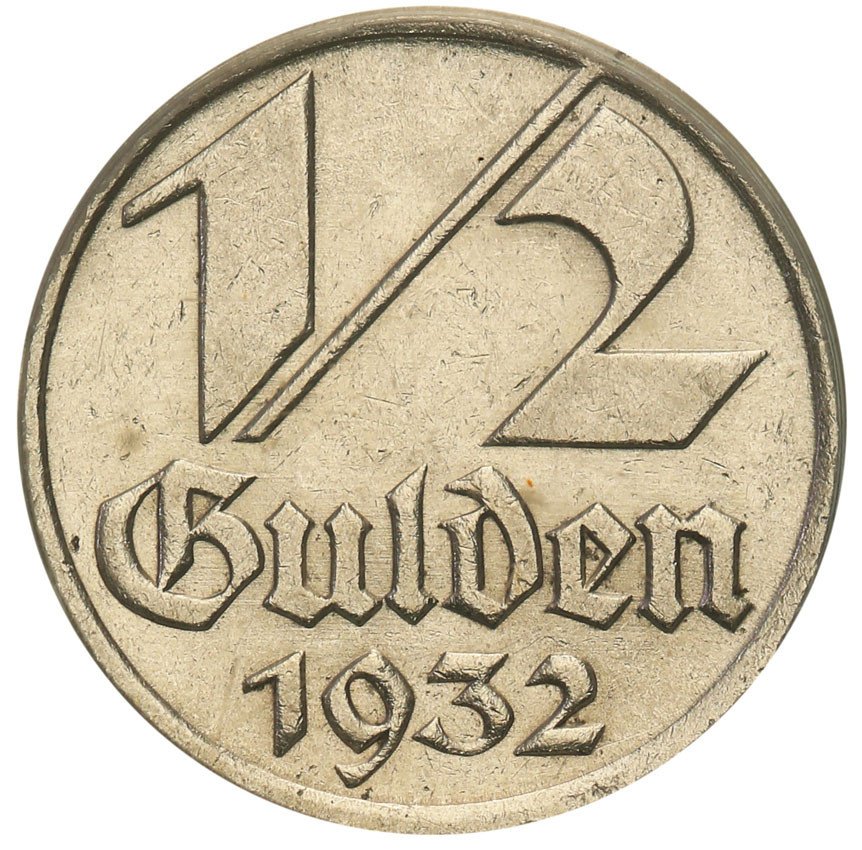Wolne Miasto Gdańsk / Danzig. 1/2 Guldena 1932 PCGS MS62